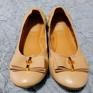 Tory Burch Taupe Ballet Flats